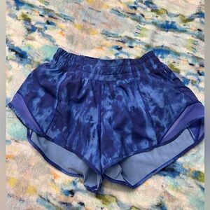 tie die blue lululemon hotty hots